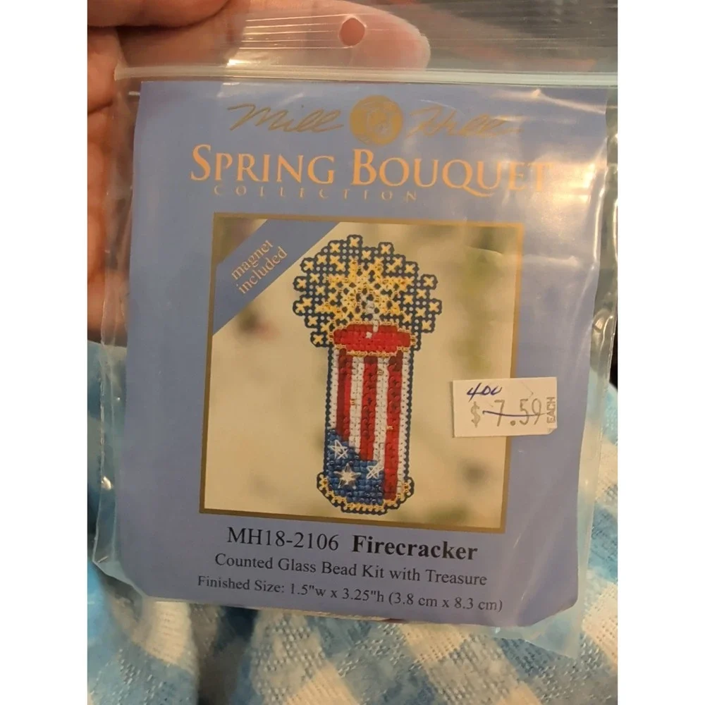 New Kit Mill Hill Glass Counted Bead Spring Bouquet MH18-2106 Firecracker